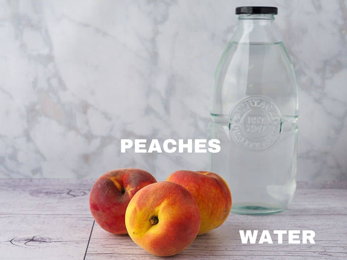 Peach Water 3 Basic ingredients: peaches and water.