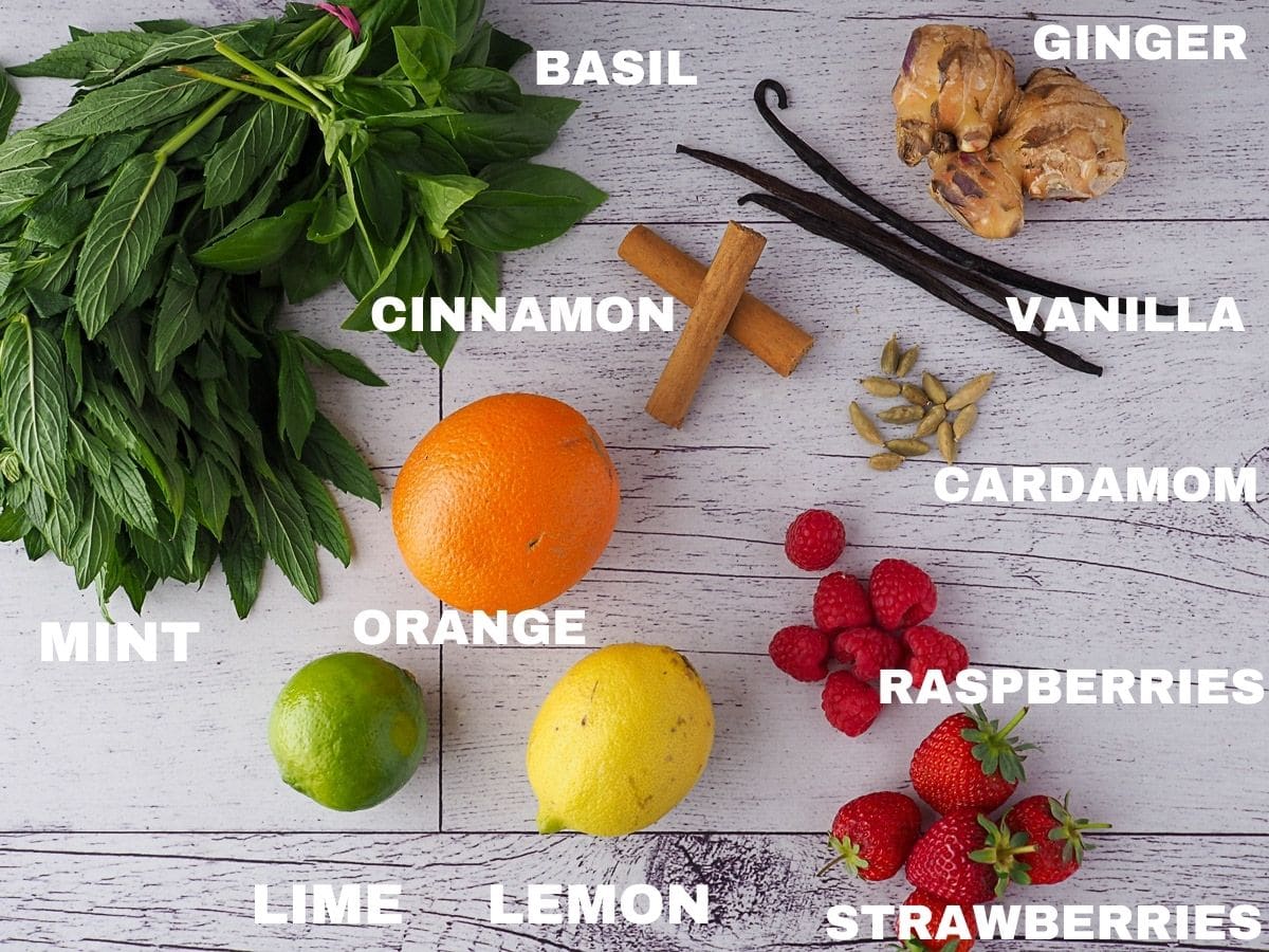 Peach Water 4 Mix ins as per main body of text.